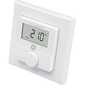 Homematic IP Smart Home Wandthermostat mit Luftfeuchtigkeitssensor, digitales Thermostat Heizkörper/Fußbodenheizung mit/ohne App, Alexa, Google Assistant, Temperaturmessung, Energie sparen, 143159A0