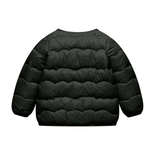 Boys Girls Loose Down Jacket Long Sleeve Snap Button Lightweight Jacket Fashion Soft Solid Kids Winter Outerwear3