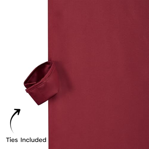 Image of Rivermoor Blackout Curtains Set of 1 | Blackout Curtains 7 feet Long for Living Room & Bedroom | Maroon | 80% Room Darkening | 250 GSM | Acrylic Eyelet | 114 x 213 cm