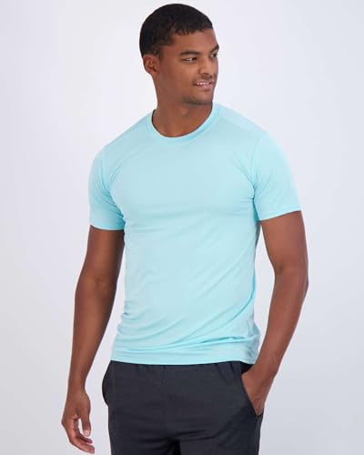 Image of Real Essentials 5 Pack: Men's Dry-Fit Moisture Wicking Active Athletic Performance Crew T-Shirt