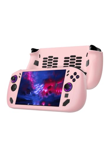 Case for Lenovo Legion Go S 8.8 inch Handheld Touchscreen Gaming Console BOVUGAC Fully Wrap Silicone Soft Protective Shockproof Cover for Lenovo Legion Go S Game Console-Pink
