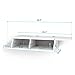 Tribesigns 2 Tier Modern Wall Mount Floating Shelf TV Console 45.2x10.6x7 inch for Cable Boxes/Routers/Remotes/DVD Players/Game Consoles (White)