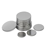 Lamiera tonda piatta in acciaio inossidabile, Confezione di dischi in acciaio inox varie dimensioni e spessori for il fai da te(20 x 1.2mm (25Pcs))