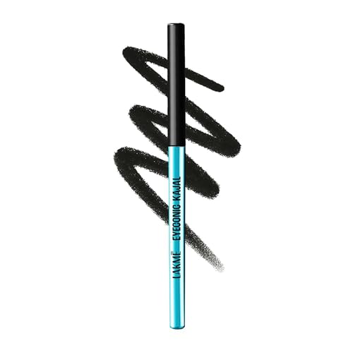 Lakme Eyeconic Kajal, Black Matte Finish, Water Proof, Smudge Pro...