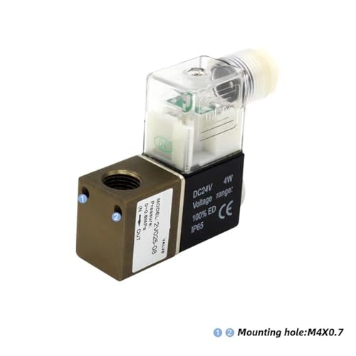 Válvula de control neumática 2V025-06 normalmente cerrada de CA 220V 6
