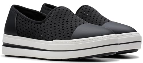 Clarks CloudSteppers Women's Audreigh Star Loafer, Black, 9.5 M US