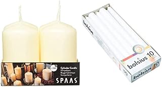 Spaas Unscented Pillar Candle 50/80 mm, 18 Hours, White
