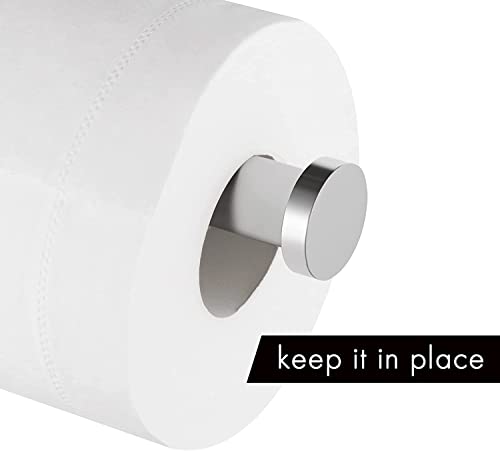 Image of Toilet Paper Roll Holder for Bathroom, Kitchen Tissue Roll Stand, 304 Grade Stainless Steel Wall Mount Hanger for Kitchen Accessories Items, Home and Bathroom Accessories, Chrome Finish, 5 Inch