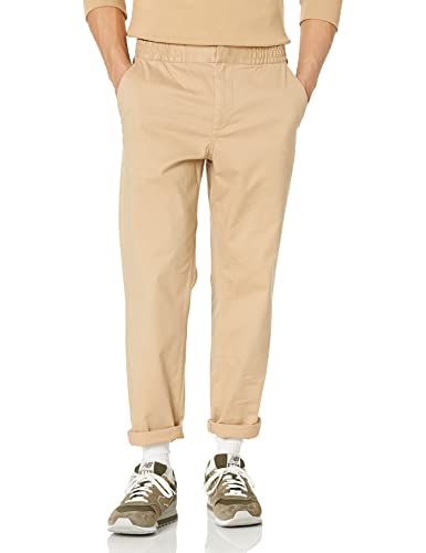 Amazon Essentials Men's Tapered-Fit Cotton Elasticated Waist Chino Amazon Essentials Men's Tapered-Fit Cotton Elasticated Waist Chino