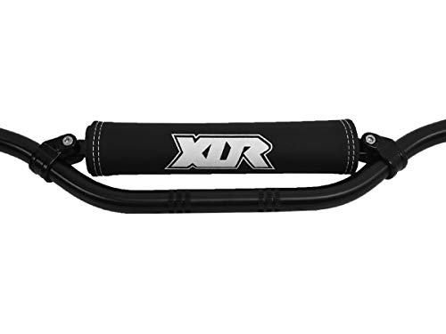 Coussinet de barre transversale Honda XLR avec logo blanc pour guidon de moto
