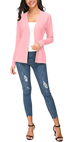 Image of EXCHIC Women's Long Sleeve Open Front Cardigan Sweater Lightweight Casual Knit Sweaters