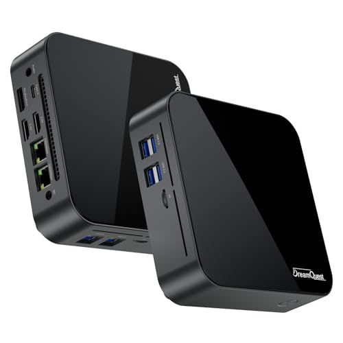 DreamQuest Mini PC mit Windows 11 Pro - Intel Alder Lake N100 (bis zu 3 4 GHz) 16GB RAM 512GB SSD Mini Desktop Computer 10 Gbit/s SuperSpeed Type-C 4K HDMI Dual-WiFi BT 5.2 RJ45