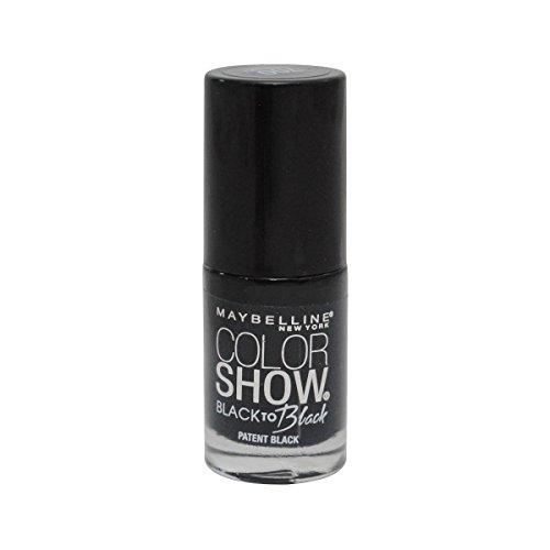 Maybelline Color Show Black To Black Patent Black Nail Color -- 2 per case.