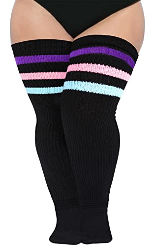 Image of Abodhu Plus Size Thigh High Socks for Thick Thighs Women- Extra Long Widened Extra Long Thick Knit
