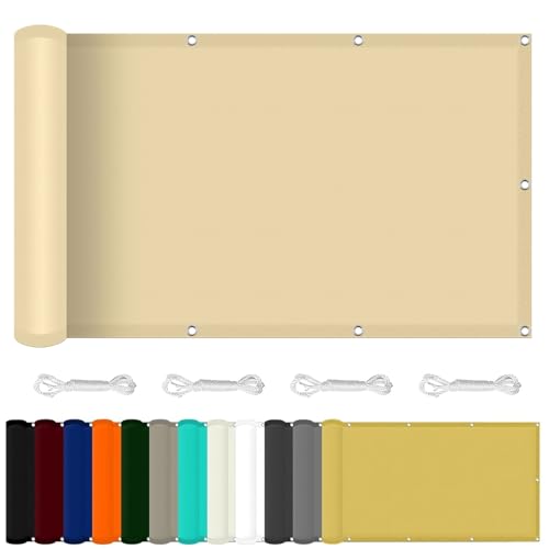 Voile d'ombrage rectangulaire imperméable avec oeillets et cordons - 2