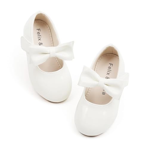 Image of Felix & Flora Toddler Flower Girl Dress Shoes - Girl Ballet Flats Party School Shoes Wedding