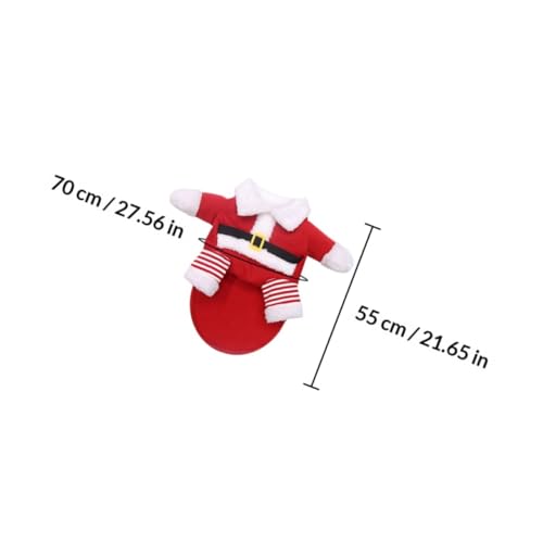 Disfraz de Santa Claus para perros y gatos 5XL rojo miniatura 2