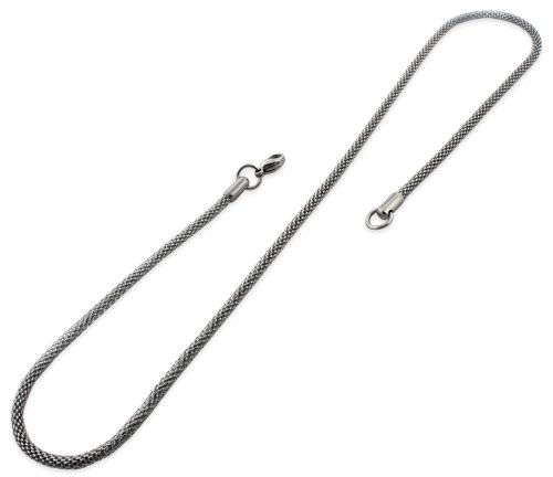 Stainless Steel Snake Skin Mesh Chain Necklace - 3.2Mm - 24" #TOP1