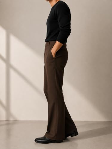 Image of Men Formal Pant Bellbottom | Premium Japanese Fabric, Bell Bottom Bootcut Fit, Smart Casual & Formal Wear