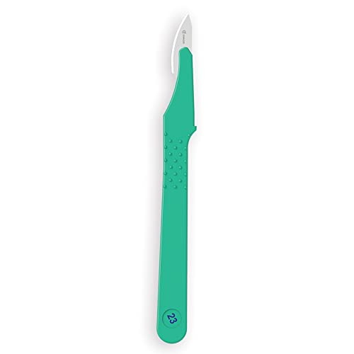GIMA - Sterile Einweg-Skalpelle mit Sicherheitsabdeckung, Nr. 23, 10er-Pack, 27047