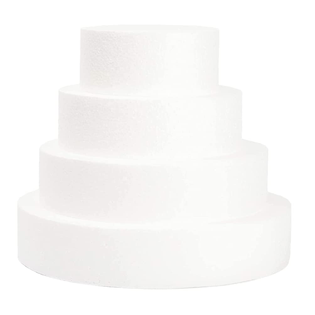 Buy Hemoton Round Foam Cake Dummy Set 4 Tiers Round Foam Cake Dummies