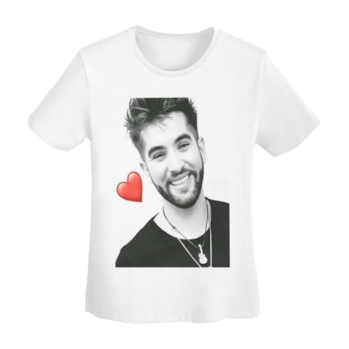 RLHRJEFZ T-Shirt Basique à Manches Courtes en Coton pour Femme Kendji France Girac Small