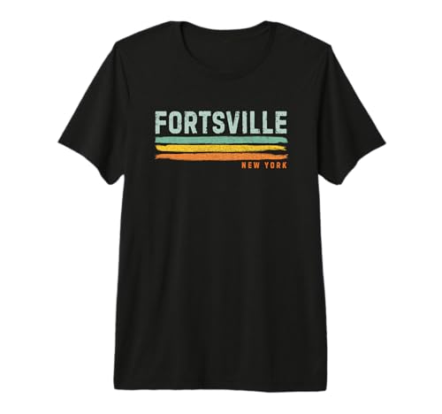 Vintage Stripes Fortsville NY Premium Tri-blend T-Shirt