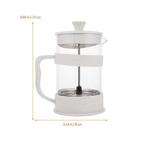 Cabilock 350ml Glass Coffee Making Pot Teapot with Infuser Tea Maker Loose Tea Leaf Tea Pot Coffee Water Small Kettle Filter Set Warmer Teakettle for Home Office - Image 3