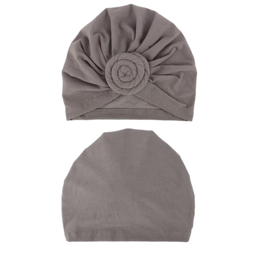Image of DRESHOW 5 Pack Knotted Headwraps for Women African Turban Pre-Knotted Beanie Headwraps Hair Covers