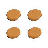 NLOFIN レバーなしコントローラキーキャップ交換ボタンキャップ、機械ボタン用23 mmアーケード交換ボタンキャップ4個、TTC/Cherry/Akkoスイッチキャップ(イエロー)