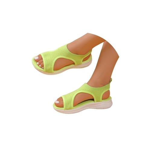 HOOUDO Zandalias Comodas Mujer Sandalias Ortopedicas Mujer Verano Ligero Casual Zapatos Deportivas con Punta Abierta Sandalia de Punto para Caminar Senderismo Vacaciones