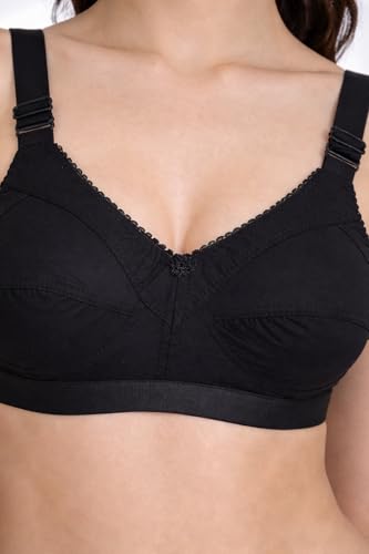 Image of Women Cotton Bra, Soft Breathable Non-Padded Everyday Comfort Bra