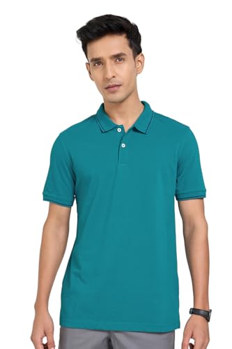 Image of Peregrine by Pantaloons Men's Solid Slim Fit Polo Shirt