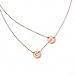 HotMixCold Double Discs Small Initial Charm Layered Necklace, Delicate Mother, Sister, Friend, Family, Layering Jewelry | 14K Gold Filled