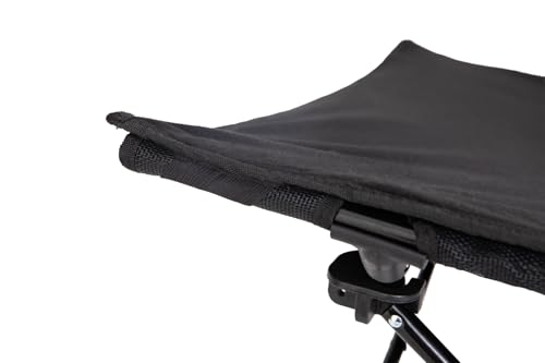 KingCamp Erhöhtes Hundebett Hundeliege Outdoor Haustierbett Haustierliege Atmungsaktivem Mesh & Wildledermatte & Rutschfesten Füßen für Reisen Garten Outdoor Indoor, Schwarz 121 × 68 × 30 cm
