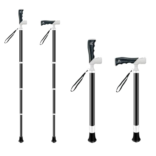 Adjustable Foldable Walking Cane, Hiking Sticks Canes Walking Sticks for Seniors,Telescopic Walking Canes with Anti-Slip Grip, Lightweight Trekking Cane for Hiking, Climbing