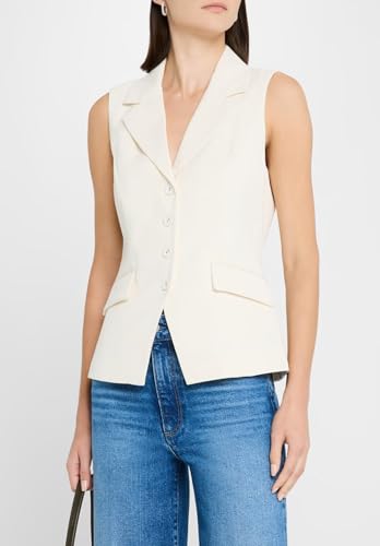 Women's Business Button Up Sleeveless Vests Fully Lined V Neck Regular Fitted Waistcoat Lapel3