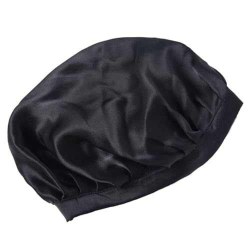 Chapeau de nuit satin pour femmes et bonnet de soie ajustable pour soins des cheveux et maquillage