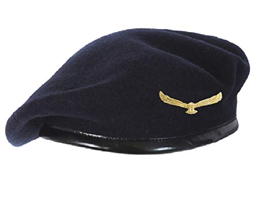 GIABELLA Men's Wool Cap (Eagle Cap-Navy Blue_Navy_Free Size)