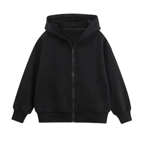 Abrigo de invierno para niñas, chaqueta con capucha y cremallera, ligera, casual, para adolescentes, jóvenes, moda de invierno, Negro, 15 16 años