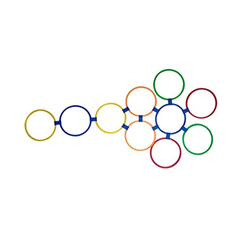 Hopscotch Ring Game Multi-gekleurde plastic ringen en connectoren voor binnen- of buitengebruik Creative Play Set voor… - Image 5