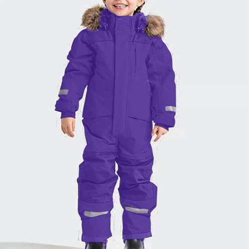 Image of Snow Suit for Kids Girls Boys One Piece Snowsuit Waterproof Windproof Winter Outdoor Overalls Snowboarding Ski Suits
