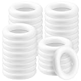 HEIHAK 30 PCS 5.7 Inches Craft Foam Wreath, Polystyrene Styrofoam Foam Circles Ring, White Foam Wreath for...