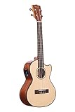 Gewölbter Rücken Kala KA-STGE-C Tenor-Ukulele, Tenor-Akustik-Elektro, Fichtendecke Tenor Mehrfarbig
