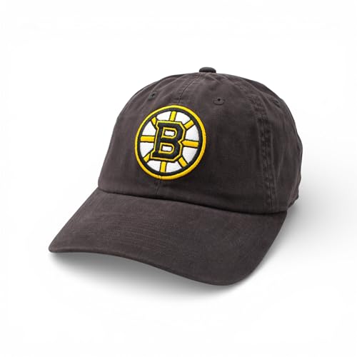 AMERICAN NEEDLE New Raglan Officially Licensed NHL Team Adjustable Hat, Boston Bruins, Black (36672A-BBR)