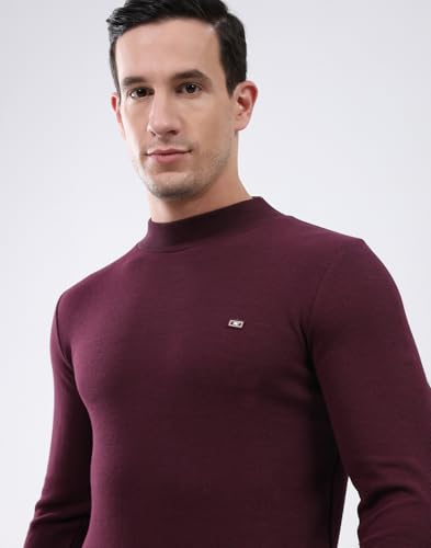 Image of Monte Carlo Mens Regular Fit Full Sleeve Solid T Neck Winter Tshirt (Pack of 1)