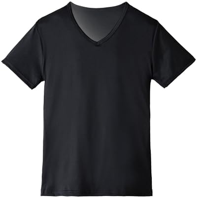 （18:30時点） [FEELMEN] 【皮膚科医ｘ工学博士が開発】 インナーシャツ メンズ 肌着 半袖 Vネック 吸汗速乾 抗菌防臭 下着 高通気性 蒸れない 【日本ブランド／究極の着心地】 1枚組 (黒XL)