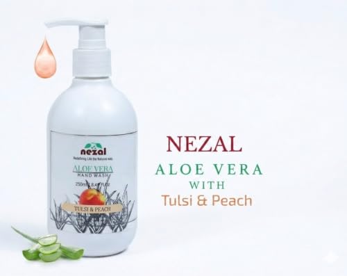 Image of Nezal Tulsi & Peach Liquid Handwash 250ml | With Aloe Vera