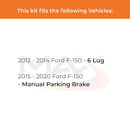 Image of MAX Advanced Brakes - Brake Kit For 2012-2020 Ford F-150 (w /Manual Parking Brake, 6 Lugs)| Carbon Ceramic Brake and Rotor Kit Front and Rear| OE Replacement Brake Rotors