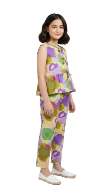 liba creations Girls Floral Print Palazzo & Top Co-Ords Set,-picture-18